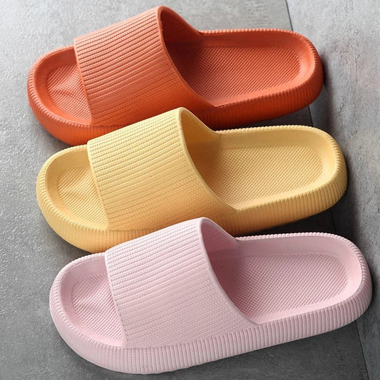 Fashionable Summer Thick Platform Slippers for Women - Soft Sole EVA Indoor Sandals with Non-slip Flip Flops